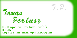 tamas perlusz business card